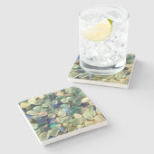 Seeglas-Untersetzer Steinuntersetzer (Seitenansicht)