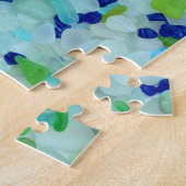Seeglasaqua und blaues Foto Puzzle (Seite)