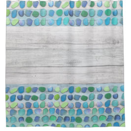 Seeglasstrand-Treibholz Duschvorhang