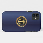 Seegoldanker-Marine-Blau iPhone 5 Fall Case-Mate iPhone Hülle (Rückseite (Horizontal))
