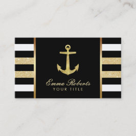 Seegoldanker-moderne Streifen Visitenkarte