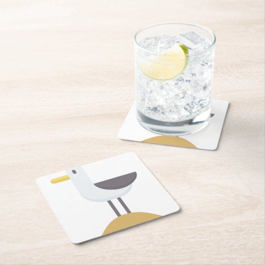 Seegras Rechteckiger Pappuntersetzer (Vor Ort)