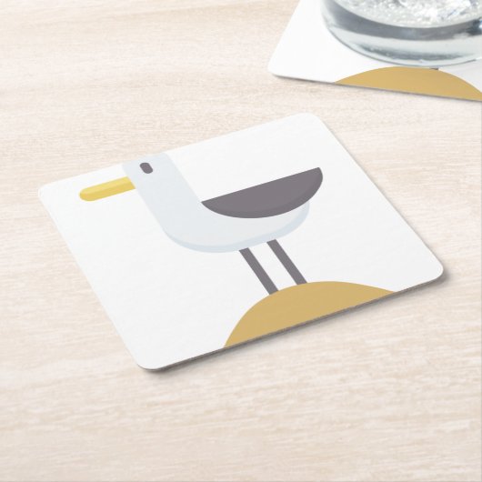 Seegras Rechteckiger Pappuntersetzer (angewinkelt)