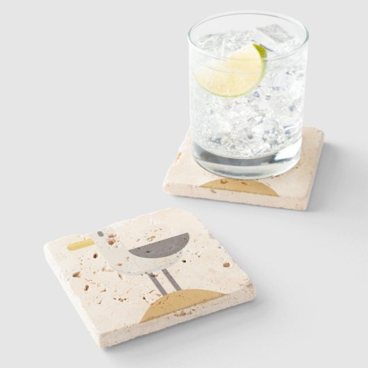 Seegras Steinuntersetzer (Seitenansicht)