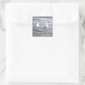 Seegras-Sticker Quadratischer Aufkleber (Tasche)