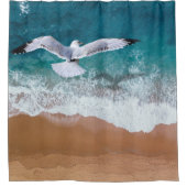 Seegras über dem Meeresufer Duschvorhang (Vorderseite)