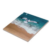 Seegras über dem Meeresufer Fliese (Seite)