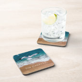 Seegras über der Meeresküste Getränkeuntersetzer (Rechte Seite)