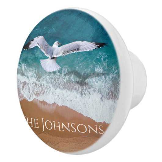 Seegras über der Meeresküste Keramikknauf (Rechts)