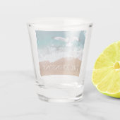 Seegras über der Meeresküste Schnapsglas (Rückseite)