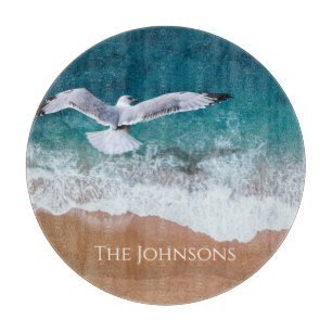 Seegras über der Meeresküste Schneidebrett