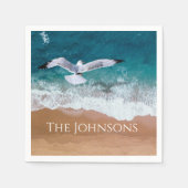 Seegras über der Meeresküste Serviette (Vorderseite)