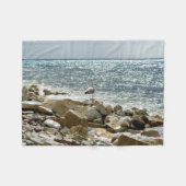 Seegras und Seeschiffe Fleecedecke (Vorderseite (Horizontal))