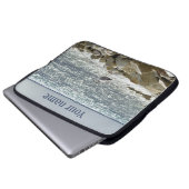 Seegras und Seeschiffe Laptopschutzhülle (Vorne Knopf)