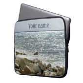 Seegras und Seeschiffe Laptopschutzhülle (Vorderseite Links)