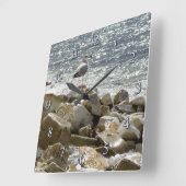 Seegrund Quadratische Wanduhr (Winkel)