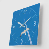 Seegrund und quadratische wanduhr (Winkel)