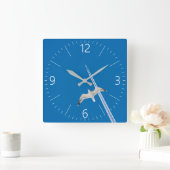 Seegrund und quadratische wanduhr (Zuhause)