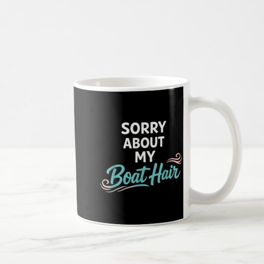 Seehaar, völlig egal, zerzaustes Bootshaar Seebräu Kaffeetasse (Rechts)