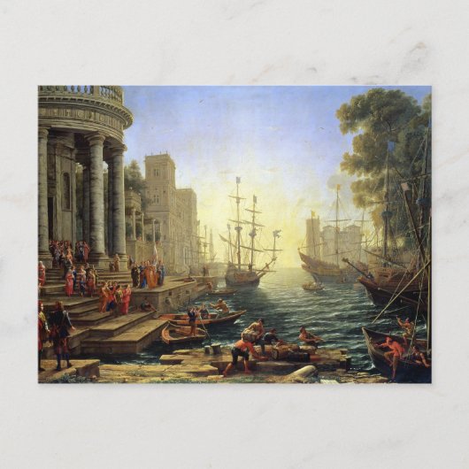 Seehafen an der Einschiffung von St. Ursula Postkarte (Vorderseite)