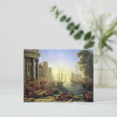 Seehafen an der Einschiffung von St. Ursula Postkarte (Stehend Vorderseite)