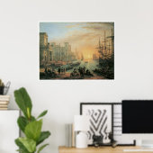 Seehafen bei Sunset, 1639 Poster (Heimbüro)