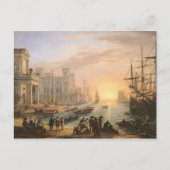 Seehafen bei Sunset, 1639 Postkarte (Vorderseite)