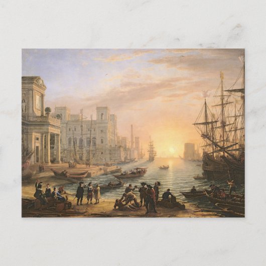 Seehafen bei Sunset, 1639 Postkarte (Vorderseite)