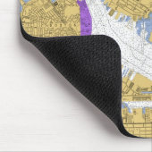 Seehafen-Diagramm Mousepad Bostons MA (Ecke)