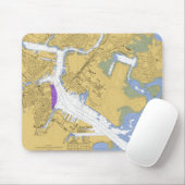 Seehafen-Diagramm Mousepad Bostons MA (Mit Mouse)