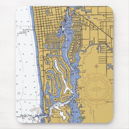 Seehafen-Diagramm Mousepad Neapels, Florida (Vorne)