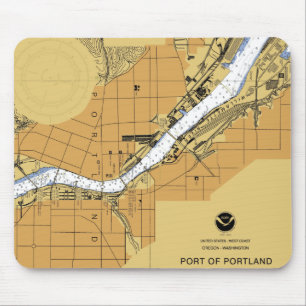 Seehafen-Diagramm Mousepad Portlands Oregon