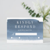 Seehafen Fog Wedding | UAWG | RSVP Karte (Stehend Vorderseite)