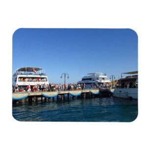 Seehafen in der Stadt Sharm El Sheikh Postcard Magnet