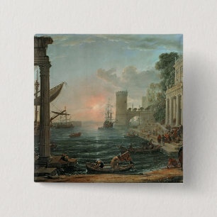 Seehafen mit der Einschiffung Button