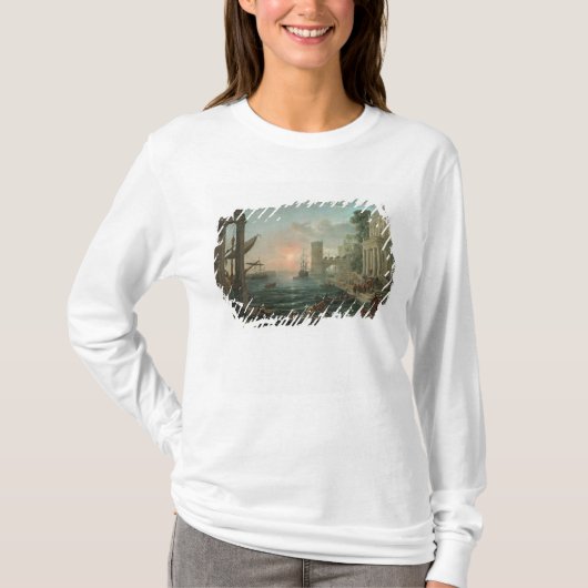 Seehafen mit der Einschiffung T-Shirt (Vorderseite)
