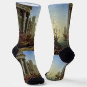 Seehafen mit der Einschiffung von Saint Ursula Socken (Gewinkelt)