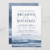 Seehafen Morning Wedding Einladung (Vorne/Hinten)