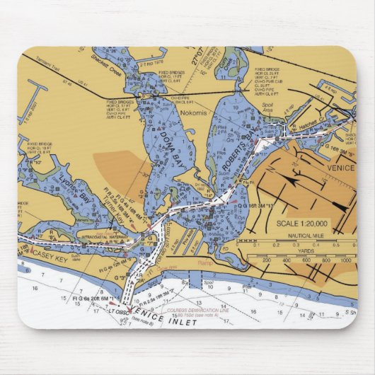 Seehafendiagramm Mousepad Venedigs, Florida (Vorne)