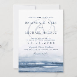 Seehafennebel Hochzeiteinladung Marine zurück Einladung