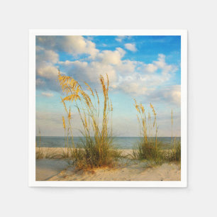 Seehafer am Strand Serviette