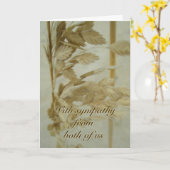 Seehafer-Beileid von beiden von uns Karte (Gelbe Blume)