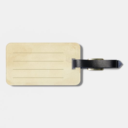 Seehaifisch-personalisiertes Monogramm Gepäckanhänger (Rückseite horizontal)