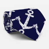 Seehals-Krawatte mit Schiffsankermuster Krawatte (Gerollt)