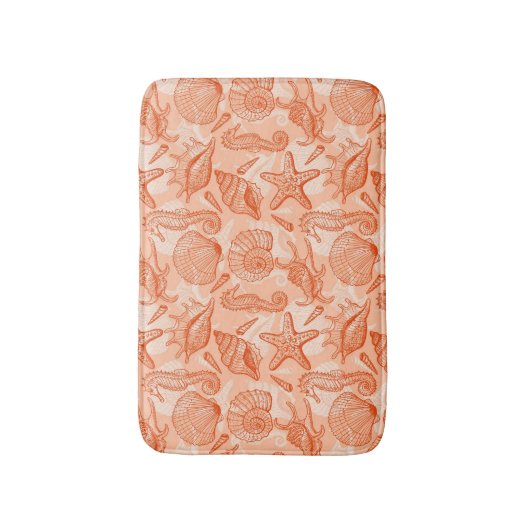 Seehand gezeichnetes Muster Badematte (Vorderseite Vertikal)