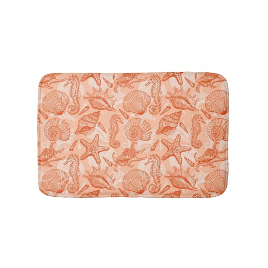 Seehand gezeichnetes Muster Badematte (Vorderseite)