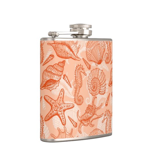 Seehand gezeichnetes Muster Flachmann (Rechts)