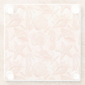 Seehand gezeichnetes Muster Glasuntersetzer (Rückseite)