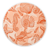 Seehand gezeichnetes Muster Keramikknauf (Vorderseite)