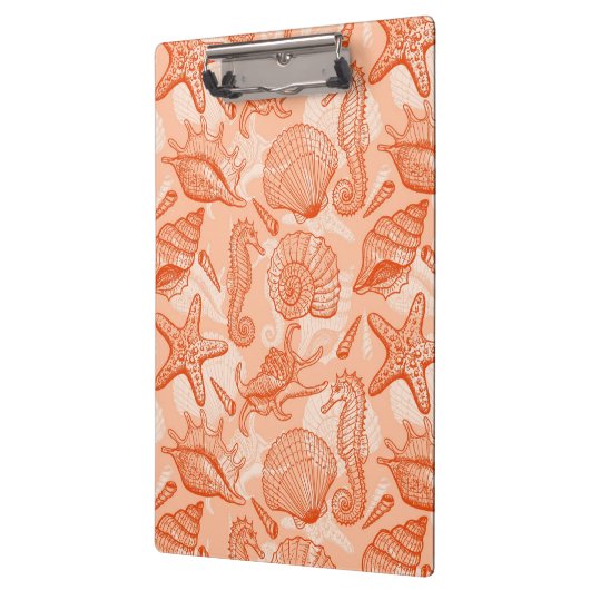 Seehand gezeichnetes Muster Klemmbrett (Links)